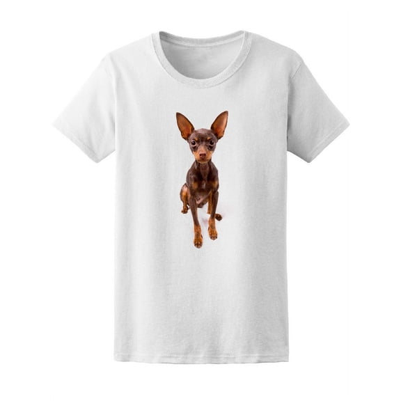 Cute Russian Toy Terrier Graphic T-Shirt Women -Image by Shutterstock, Female XX-Large