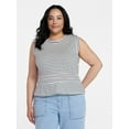 thumbnail image 2 of Time and Tru Women's Cotton Peplum Tank Top, Sizes XS-XXXL, 2 of 6