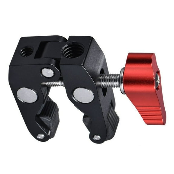 YIEMEEN Metal Camera Mount Clamp With 1/4 And 3/8 Screw Holes For Tripod And Stabilizers
