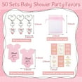 thumbnail image 2 of 50 Sets Shower Party Favors Shower Angel Keychains Label Sticker Cards Organza Bags for Baptism Party(Pink), 2 of 5