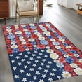 thumbnail image 2 of American Flag Floral Area Rugs 4'x6', Washable Small Throw Rugs for Office Bathroom, Red Blue Poppy 4th Oh July Indoor Outdoor Rug Non-Slip Low Pile Carpet Runner Reversible Floor Mats, 2 of 8