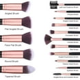 BSMALL Makeup Brushes 16pcs Premium Synthetic Professional Makeup Eye Brushes Kit for Blending