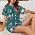thumbnail image 4 of Honeii Medical Elements for Women's Summer Pajama Set featuring Soft Short Sleeve Shirt & Matching Bottoms with Convenient Pockets for Relaxed Home Wear-Large, 4 of 6