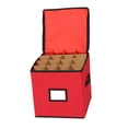 thumbnail image 4 of Caja de almacenamiento de adornos navideños Contenedor de almacenamiento de decoraciones navideñas Rojo 12x12 pulgadas Gran capacidad Plegable con, 4 of 9