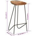 thumbnail image 4 of vidaXL Bar Stools 2 pcs Solid Acacia Wood, 4 of 5