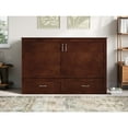 thumbnail image 5 of AFI Raleigh Modern Queen Solid Wood Murphy Bed Chest with Mattress in Walnut, 5 of 10
