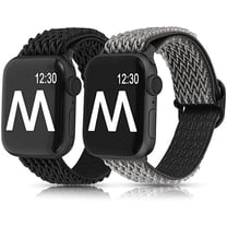 Wealizer 2 Packs Apple Watch Bands Stretchy 41mm 38mm 40mm 45mm 42mm 44mm for Women Men, Adjustable Sport Elastic Solo Loop Strap Soft Nylon Wristband for iWatch Series SE 7 6 5 4 3 2 1