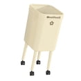 thumbnail image 4 of Cubo de basura con ruedas Contenedor de basura Cómodo Robusto Durabilidad Ergonómico Práctico Crema, 4 of 9
