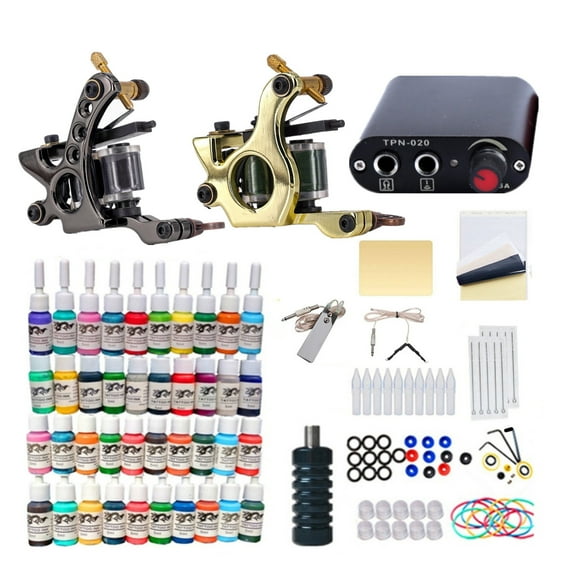 Lism Tatuaje Machine Kit with Power Supply Professional Permanent Makeup Supplies Inks for Artists and Beginner