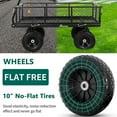 thumbnail image 5 of ROMSWI Garden Cart 880 lb Capacity 4 Cu.Ft 10" Flat Free Tires, Heavy-Duty Steel Utility Wagon with 180 Rotating Handle for Yard and Outdoor Use, 5 of 10