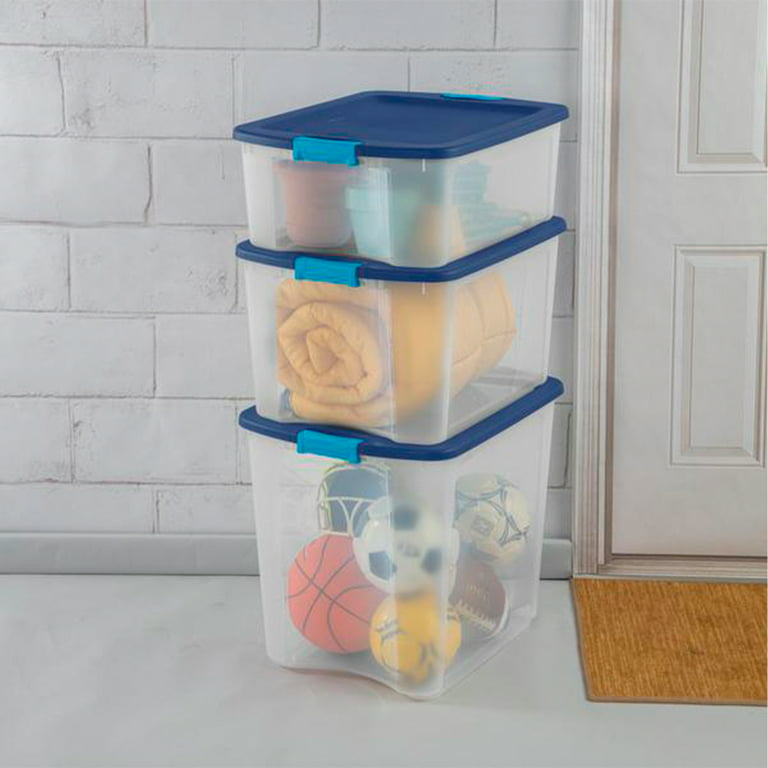 Sterilite 18 Gallon Latch and Carry Storage Tote Containers (6 Pack)