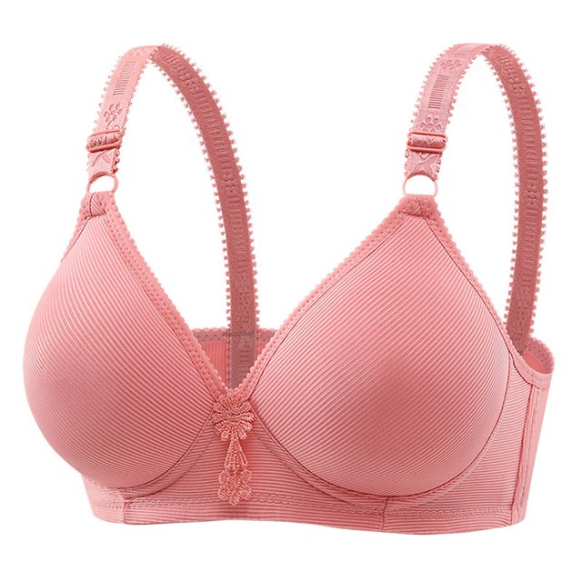 LOVZFMLL Bras for Women Woman's Comfortable Lace Breathable Bra Underwear No Rims Pink M