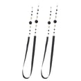 thumbnail image 1 of TEHAUX 2Pcs Vintage Black Eyeglasses Strap with Crystal Embellishments Comfortable Ribbon for Hanging Use, 1 of 8