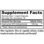 CoQ10 100 mg Veggie Caps with Olive Oil, 30 Count