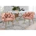 thumbnail image 2 of Modern Leisure Velvet Accent Chair | Creates Simple and Unique Atmosphere | High - Quality Cotton Inside, Velvet Outside | Comfortable Seating for Any Home Spot, 2 of 5