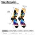 thumbnail image 2 of Rateoe Colorful Art Dog for Women Casual Calf Socks - Cute Crew Socks - Thin Soft Above Ankle Socks Size 5-11, 2 of 6