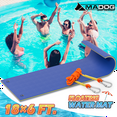 thumbnail image 2 of MADOG Water Floating Mat Foam Pad, 18x6FT Bouncy Tear-Resistant XPE Foam, Giant Lake Mat Lily Pad for Recreation Pool River Ocean Outdoor Water Activities, Blue, 2 of 11