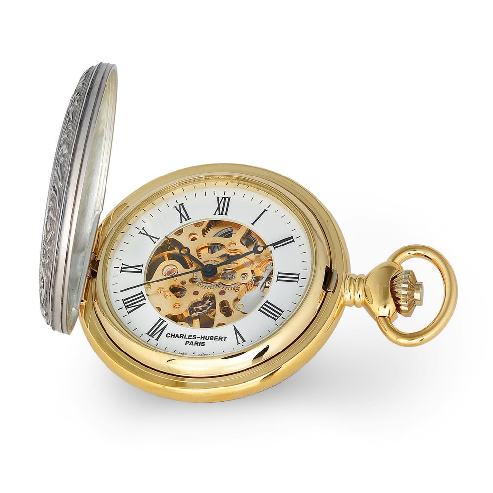 charles hubert skeleton pocket watch