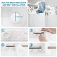 thumbnail image 4 of No Hook Shower Curtain, Coastal Seashells Shower Curtains for Bathroom with See Through Top Window, Nautical Beach Ocean Creatures Leaves Waterproof & Washable Bath Curtain Extra Long 72"x96", 4 of 9