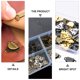 thumbnail image 3 of 60 sets ganchos de costura de metal y ojos de costura de mano accesorios de ropa de cierre, 3 of 6