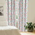 thumbnail image 2 of Ambesonne Bowling Curtains, Watercolor Skittles, Pair of 28"x63", Multicolor, 2 of 5