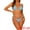 Light Blue, variant on DARING DIVA Women's Halter Ribbed Bikini Sets, 2 Piece Tie Side Bathing Suit XS White