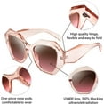 thumbnail image 4 of FEISEDY Retro Cateye Sunglasses Women Oversized Vintage Cat Eye Shades UV400 Lenses B2817, 4 of 13