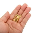 thumbnail image 4 of Uxcell 4mm 18K Gold Filled Spacer Beads for Jewelry Making, 120 Pack Metal Round Beads Brass Beads, Golden, 4 of 6
