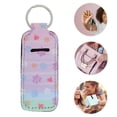 thumbnail image 3 of Unique Bargains 1 Pc Stylish Footprint Pattern Lipstick and Perfume Cover Handbag Charm Decorative Keychain Pinkish Purple, 3 of 5