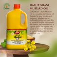 thumbnail image 3 of Aceite de mostaza Dabur Kachi Ghani sin refinar 2750 ml para piel y cabello, 3 of 6