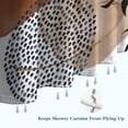 thumbnail image 6 of Blue Boho Abstract and Plant Pattern Shower Curtain 84"x72" ,Bathroom Decorative Shower Curtains Set with 12 Hooks,Modern Waterproof Washable Shower Curtain, 6 of 6