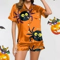thumbnail image 2 of Womens Pajama Sets Casual Halloween Print Short Set Everyday Wear Comfortable Sleepwear Loungewear Nightwear Nightclothes Homewear, 2 of 7