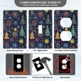 thumbnail image 3 of Yayeee Duplex Wall Plate 1-Gang 4.5"x2.7" Home Receptacle Light Switch Decorative Outlet Cover, Dark Blue Christmas, 3 of 7