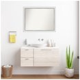 thumbnail image 2 of Amanti Art Custom Wall and Bathroom Mirror (27.25 x 35.25 in.), Eva White Silver Narrow Frame, 2 of 7
