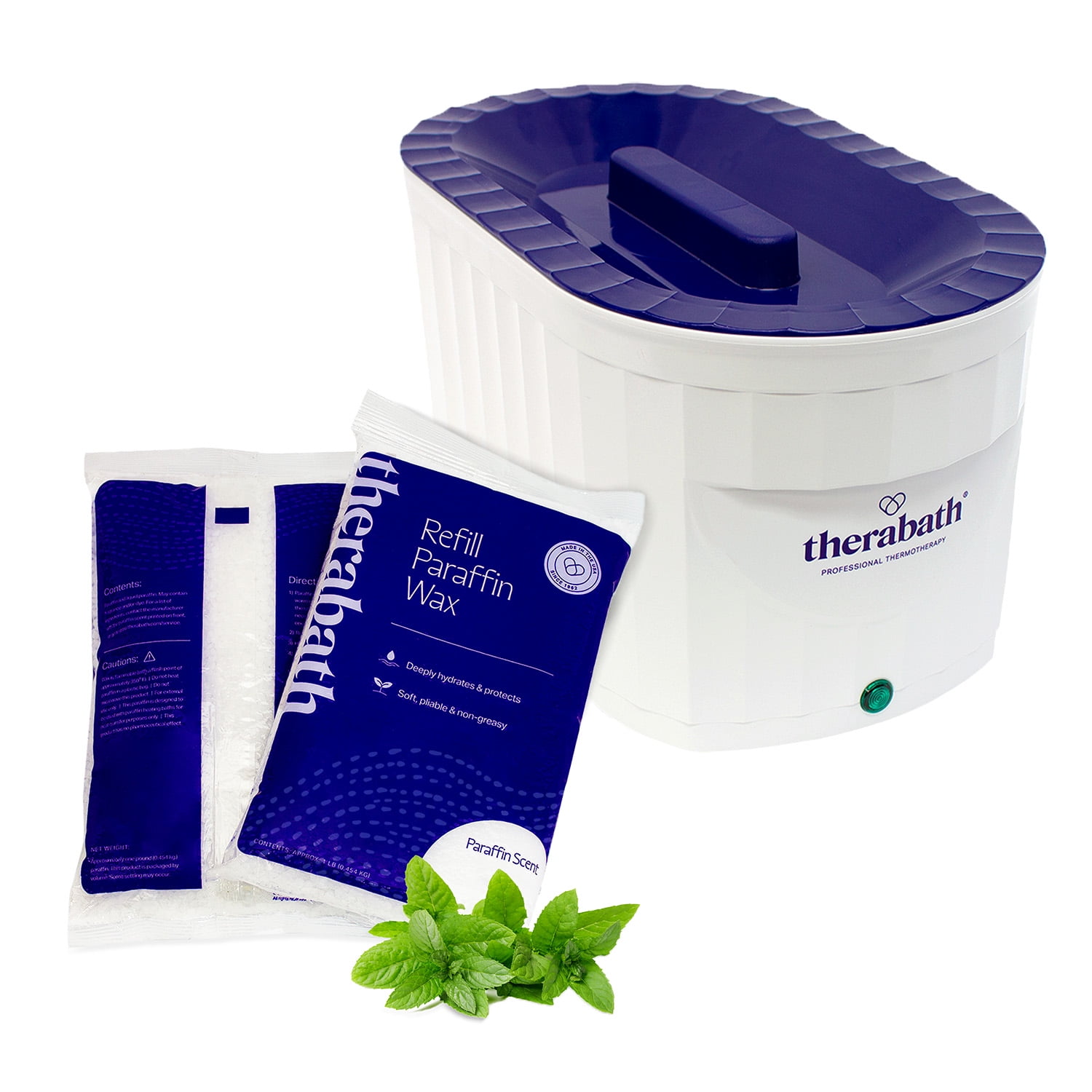 Therabath Professional Thermotherapy TB6 Paraffin Wax Bath - Heat Therapy for Hands Feet Face & Body - Made in USA - 6 lb. Wintergreen