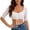 xx-White121, variant on Women's V Neck Long Sleeve Cropped Blouse Button Front Sheer Slim Fit Crop Tops Going Out Casual Layering Bolero Top