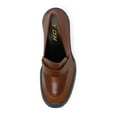 thumbnail image 2 of YDN Women Classy Chunky High Heels Pumps Round Closed Toe Slip On Oxford Loafers Daily Office Dressy Shoes Size 5 Brown, 2 of 4