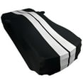 thumbnail image 3 of C8 Corvette Ultraguard Stretch Satin Indoor Car Cover - The Ultimate HIGH END Custom Fit for 2020-2023 Stingray, Z06, Z51 Black with Gray Stripes, 3 of 9