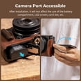 thumbnail image 5 of SMALLRIG Half Leather Case kit, Vintage Style Leather Camera Half Leather Case, Aluminum Alloy Frame, with Wooden Grip, with 1/4"-20 Threaded Hole for Panasonic LUMIX S9-4703, 5 of 6