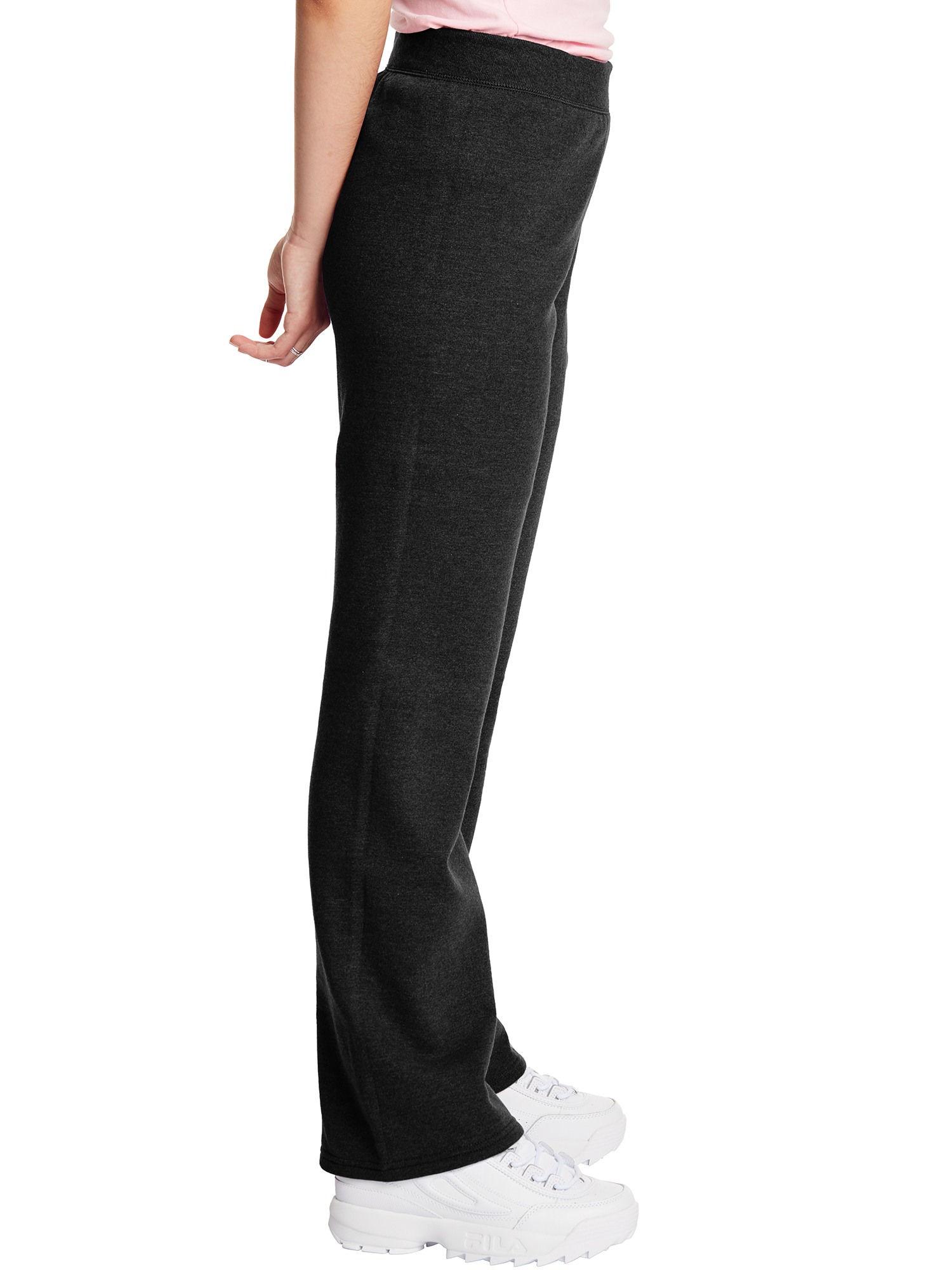 Hanes ComfortSoft EcoSmart Women's Open Bottom Fleece Sweatpants, Sizes S-XXL and Petite - image 3 of 5