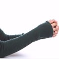 thumbnail image 5 of Mangas de cachemira gruesas para el brazo para mujer, guantes largos sin dedos para otoño e invierno, mangas falsas de lana cálidas tejidas, gris oscuro, 5 of 5