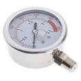 thumbnail image 3 of Manómetro de agua, aceite, gas, llenado de de 2-1 / 2 pulgadas, caja de material acero inoxidable, de montaje inferior roscada NPT de 1/ 2.5MPa shamjiam Aparato de indicador de presión de aire, 3 of 7