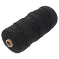 thumbnail image 1 of 1PC 100M Long 3MM Wide Natural Cotton Thread Braided Cotton Rope Tapestry Knitting Thread Multi-purpose Manual Woven Rope for Hanging Carpet Craft Making (Black), 1 of 9