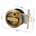 Round Recessed Door Lock, 304 Stainless Steel Keyless Pocket Door Lock