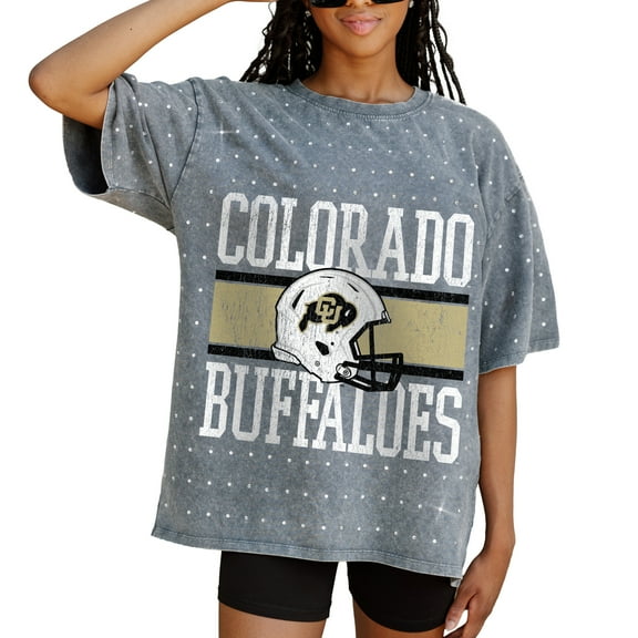 Women's Gameday Couture Gray Colorado Buffaloes On the Ball Oversized T-Shirt