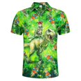 thumbnail image 2 of Camisas hawaianas con estampado 3D de dinosaurios y gatos divertidos para hombre, camisas hawaianas de manga corta con botones para vacaciones tropicales, ropa de calle, 2 of 4