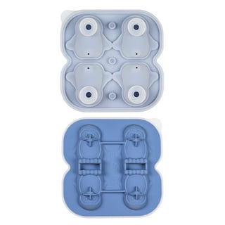 SDJMa Funny Ice Cube Molds, 3D Large Polar Bear and Penguin Jelly Chocolate  Non-toxic Silicone Ice Cube Tray with Lid - Polar Bear and Penguin on