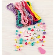 Make It Real: Good Vibes Bracelet Kit - Create 5 Unique Cord Charm Bracelets, 54 Pieces, Includes Play Tray, All-In-One, DIY Charm & Bead Jewelry Kit, Tweens & Girls, Arts & Crafts, Kids Ages 8+