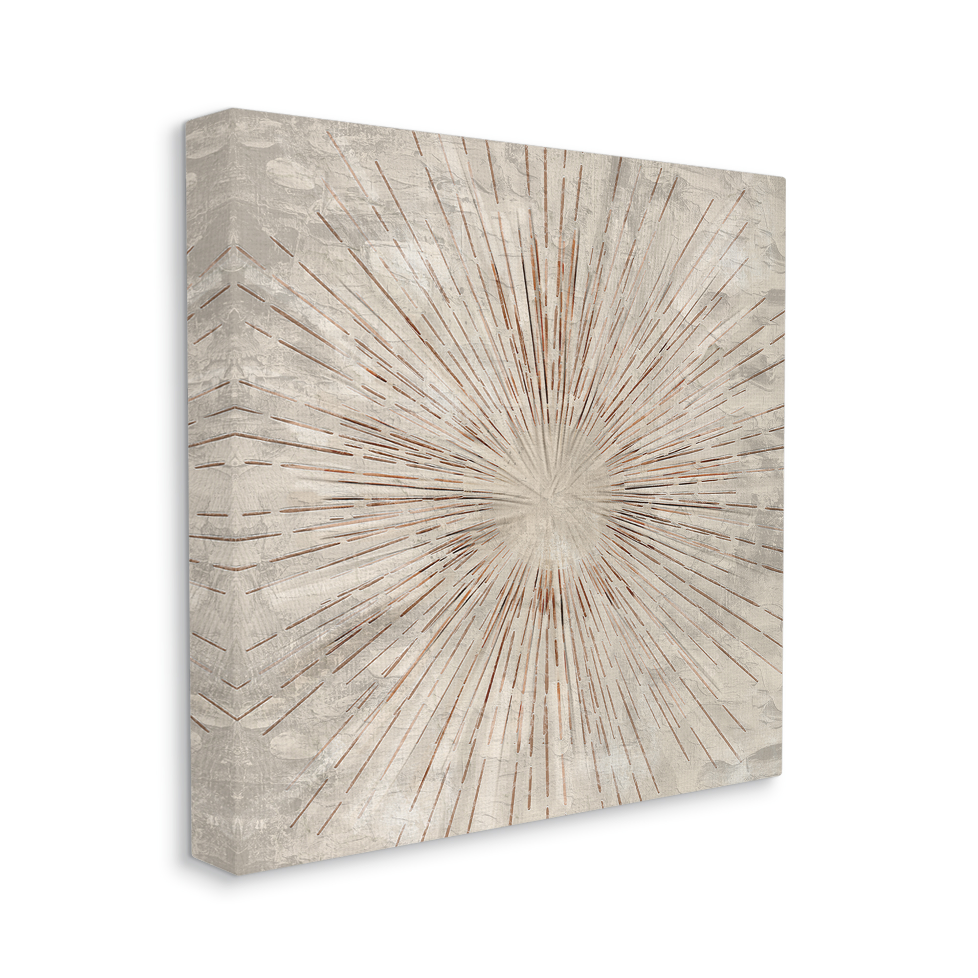 Stupell Industries Burst of Brown Pattern Abstract Painting Gallery Wrapped Canvas Print Wall Art, 24 x 24