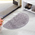thumbnail image 5 of Rug Half Round Carpet Water Absorbing Foot Mat Bathroom Entrance Floor Mat Bedroom Toilet Bathroom Non Slip Mat Household 40x60cm Washable Rug White 40x60cm, 5 of 6